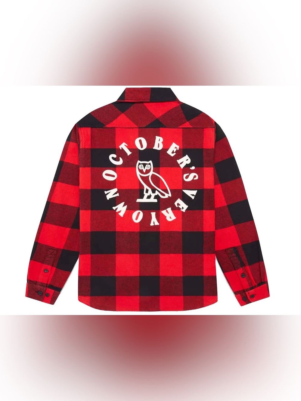 NWT OVO Buffalo Plaid Flannel Shirt Red/Black- small